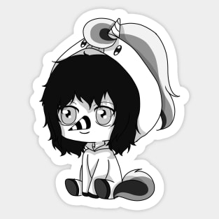 creepypasta unicorn (laughing jack) Sticker